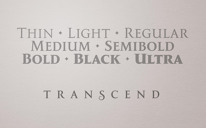 Przykład czcionki Transcend SemiBold